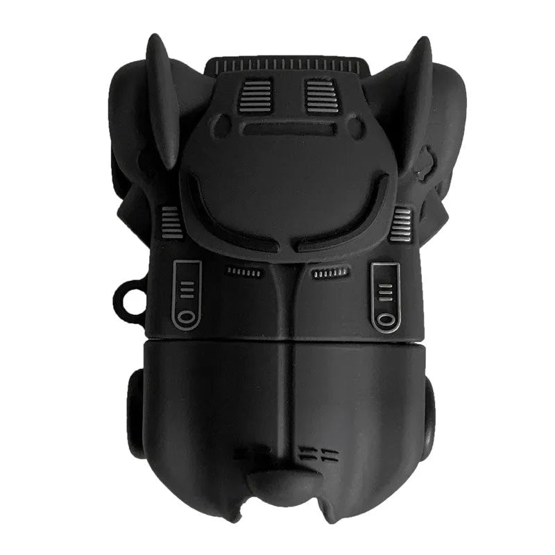 Black Creative Bat Chariot TPU silicone protective cover for AirPods 2nd generation charging case