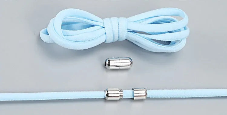 Lazy Laces no-tie elastic shoelaces with metal buckle, 105cm length, multiple colours