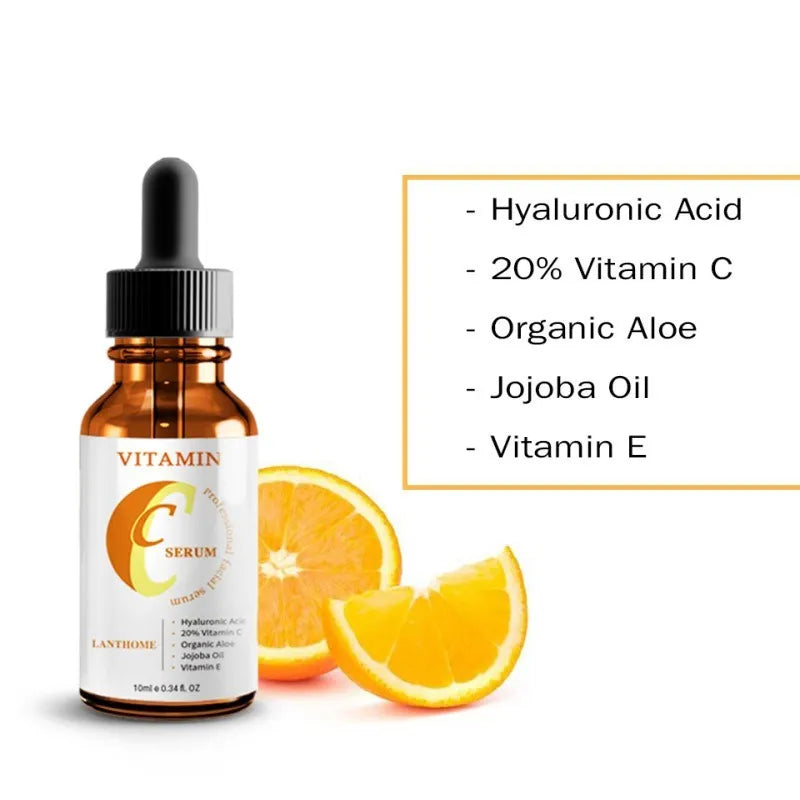Vitamin C Hyaluronic Acid Facial Serum bottle for whitening, anti-aging, and moisturising.