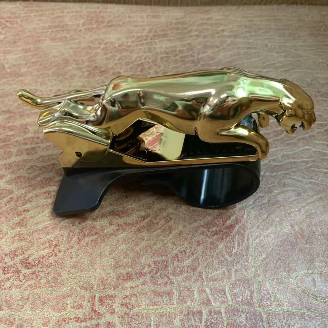 Car mobile phone holder with rotatable bracket in black, gold and silver ABS plastic finishes