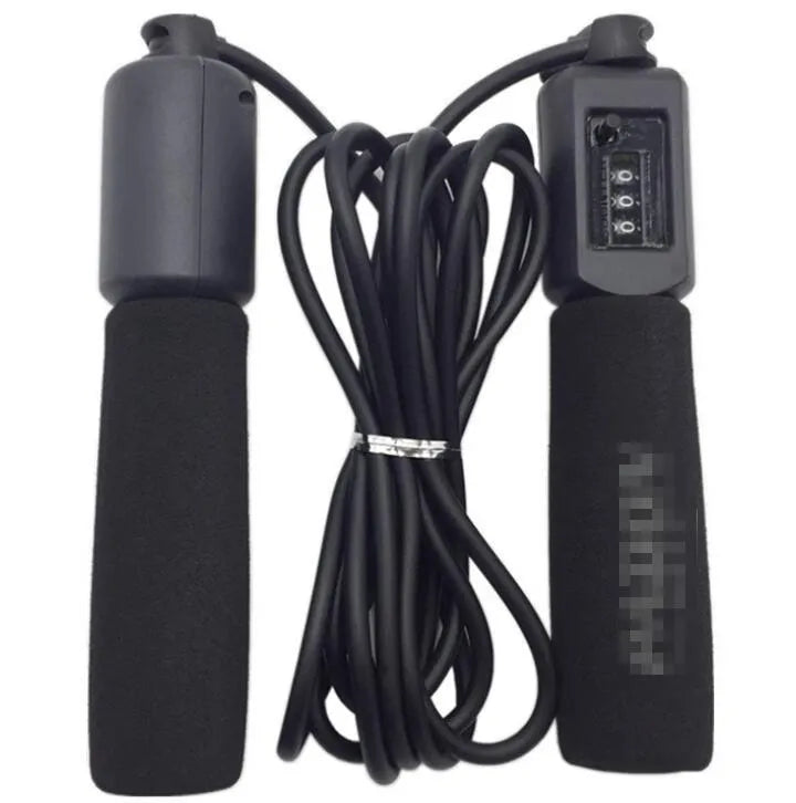 Fitness skipping rope with 3m length and sponge handles in black blue green or red