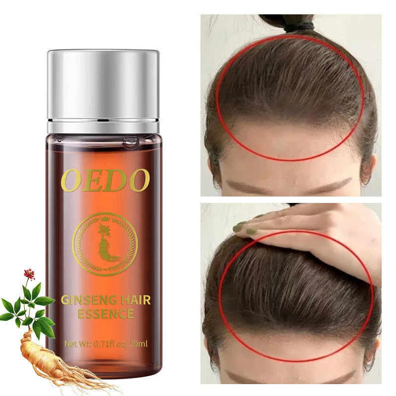 20ml women's hair care essential oil in colour box packaging with walnut oil and ginseng