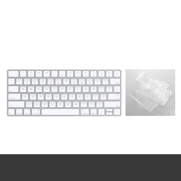 Apple white metal Bluetooth wireless keyboard with ultra-thin design and multimedia keys