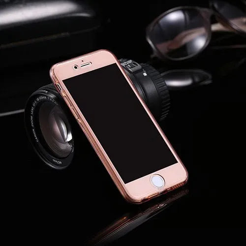 360 degree all inclusive TPU phone case for iPhone in simple design front and back covers colour options