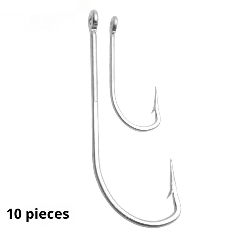 Stainless steel alloy sea fishing hooks in multiple styles for ocean boat fishing
