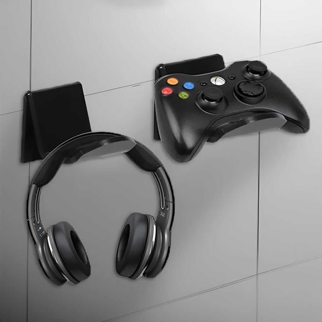 Universal game controller wall mount bracket in black, white or transparent colour options