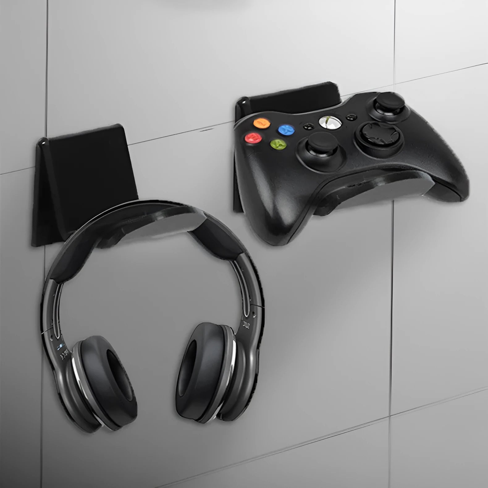 Universal game controller wall mount bracket in black, white or transparent colour options