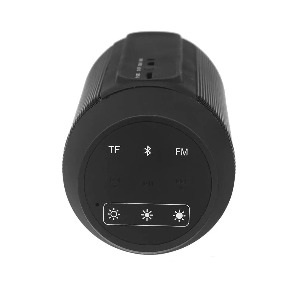 Mini black or white Bluetooth stereo speaker with colourful LED lighting effects