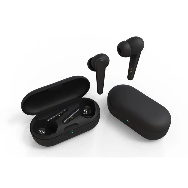 Active noise cancelling Bluetooth headphones in five colour options showing earplug design
