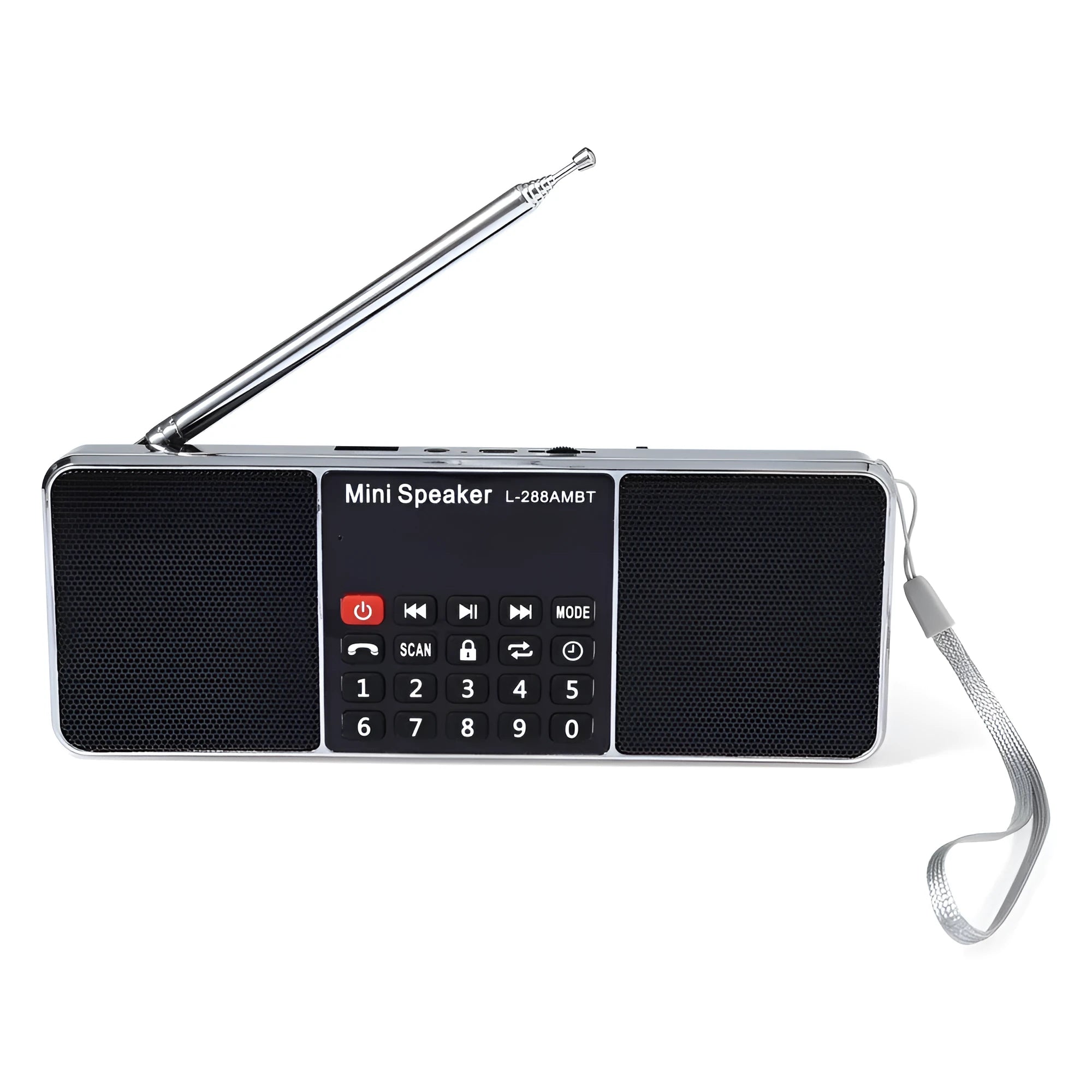 Hot L-288AMBT mini portable AM FM radio Bluetooth speaker with LCD screen, black colour