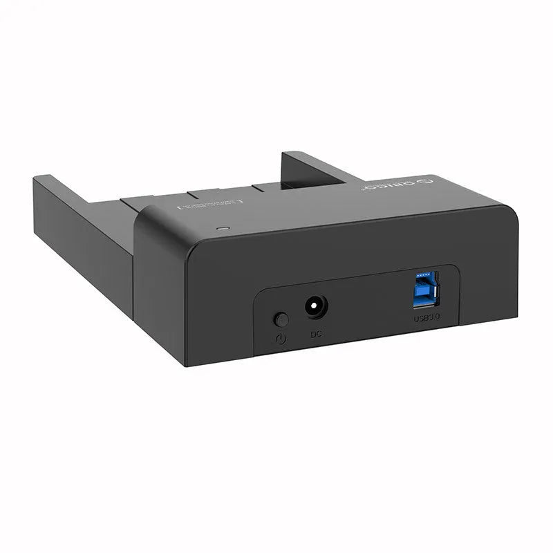 Black plastic hard disk enclosure for 2535-inch SATA drives with data cable