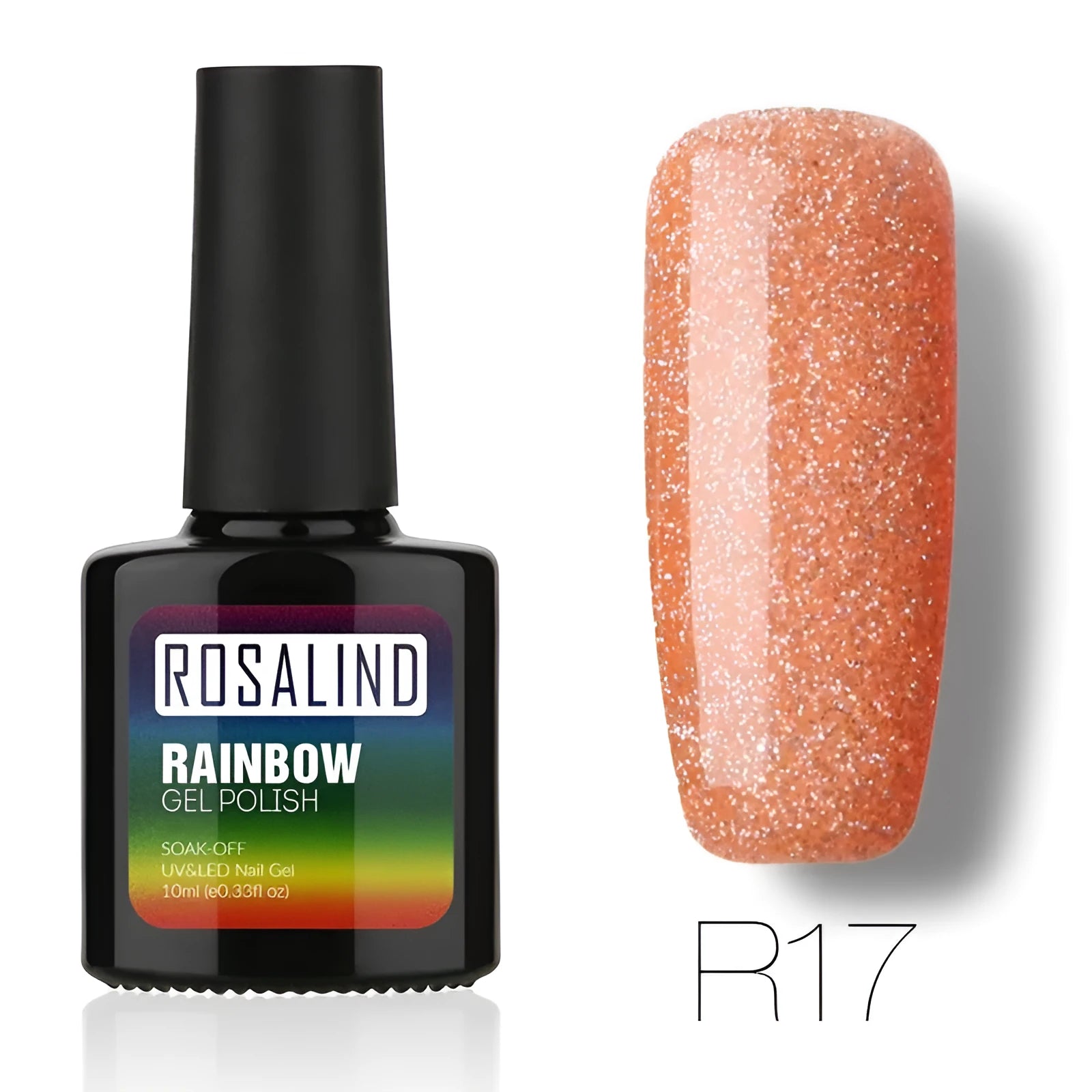 ROSALIND phototherapy gel nail polish bottle in RBR shade, glossy finish for UV/LED curing
