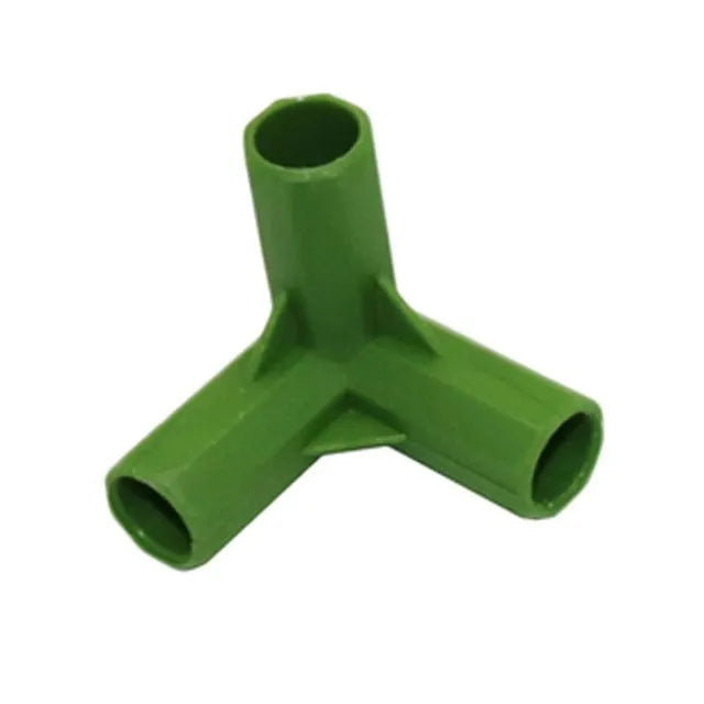 PP plastic 3-way and 4-way garden stake connectors for 11mm poles