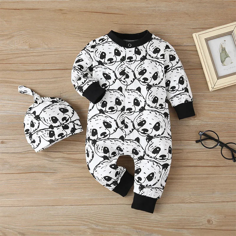 Neutral white baby onesie made from 95% cotton with long sleeves and detachable hood