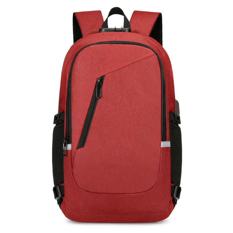 Blue Oxford cloth leisure travel backpack with 20-35L capacity
