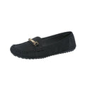 Women's flat casual shoes in black, khaki, or white with thin profile and breathable PU leather upper