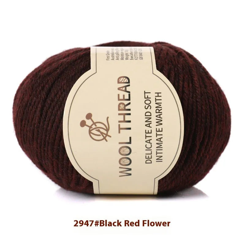 Roll of hand knitting wool yarn for baby garments in various colour options