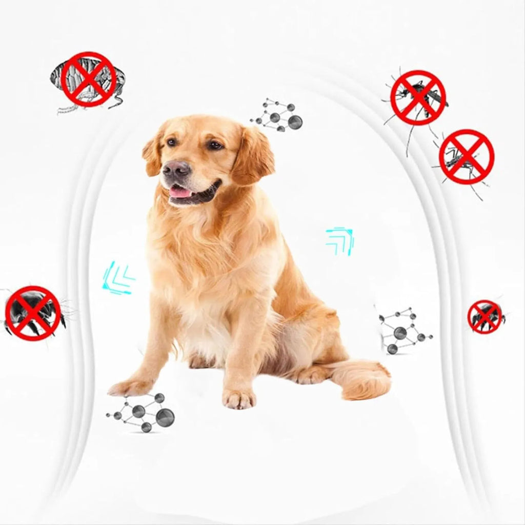 Double sided plastic flea comb for pets with dense teeth and compact grate mouth design.