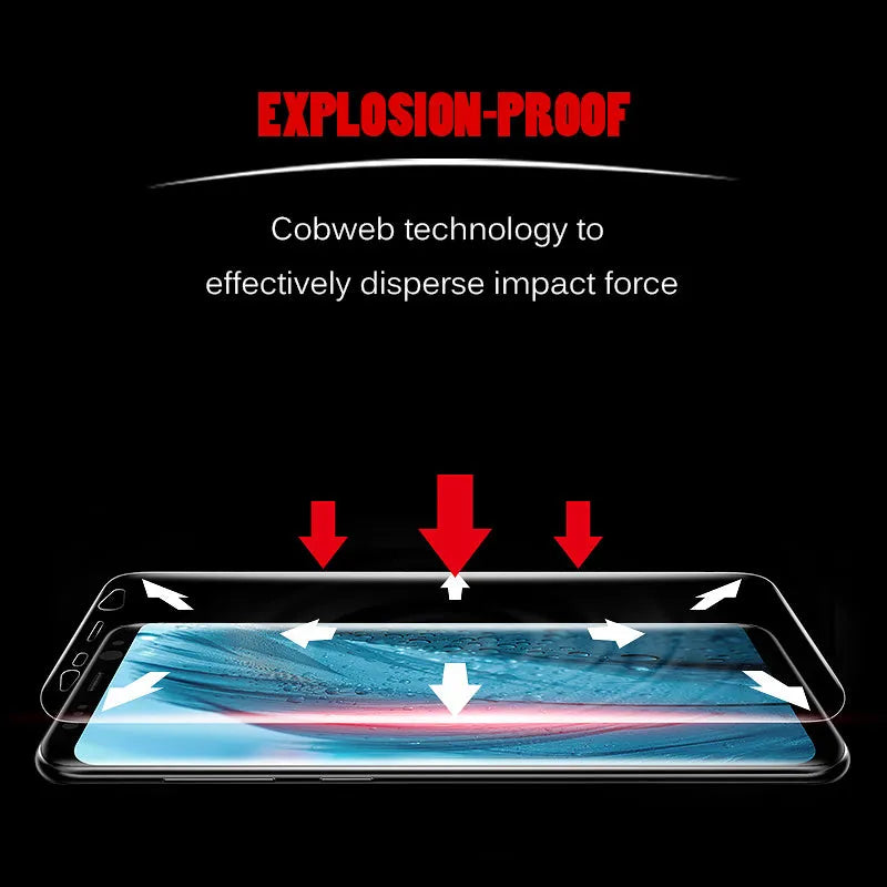 Purple curved screen phone protector for Samsung Galaxy S series with hydraulic film technology