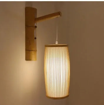 Southeast Asia style bamboo plait lamp with E27 lamp holder for decorative lighting