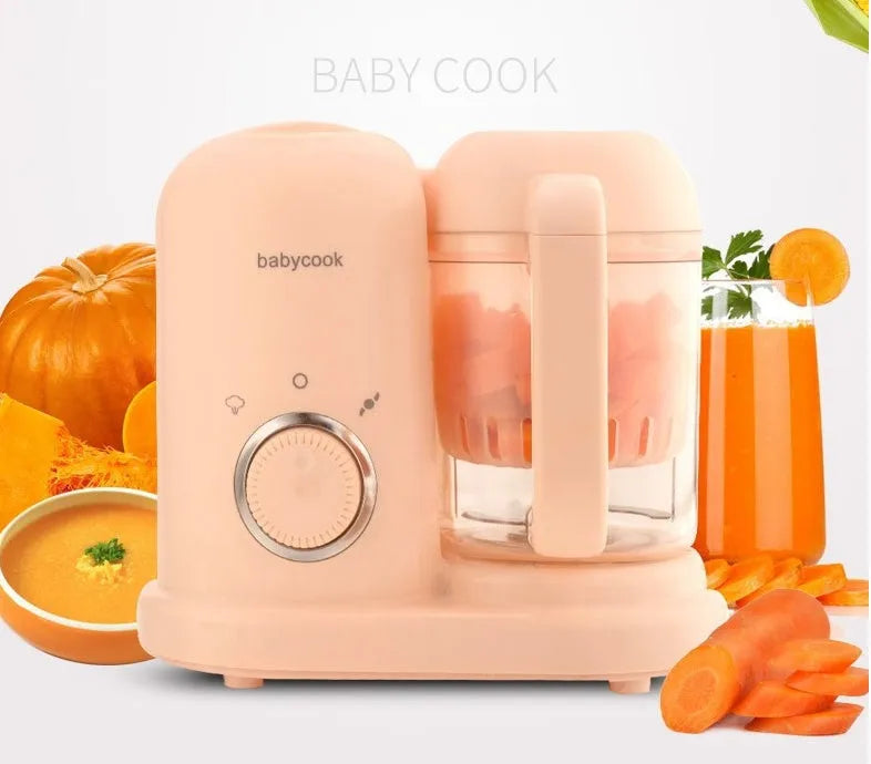 Green baby food processor steamer blender with double mixing blades and 10 litre capacity