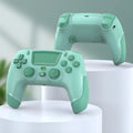Fruit green wireless Bluetooth game controller for PS4, PC, Switch, Android, and iOS with vibration and force feedback