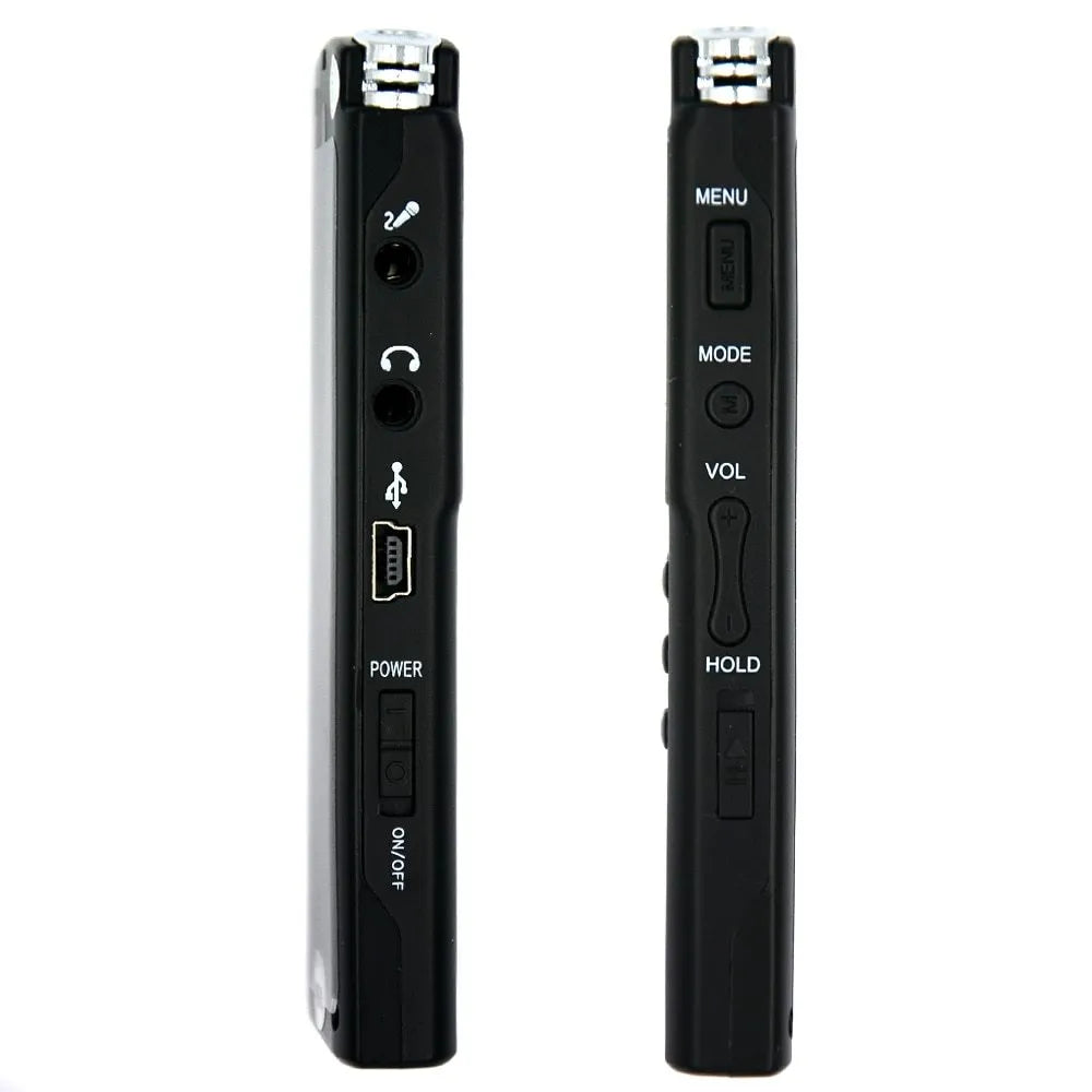 Original USB professional digital voice recorder with external microphone port on a compact black body.