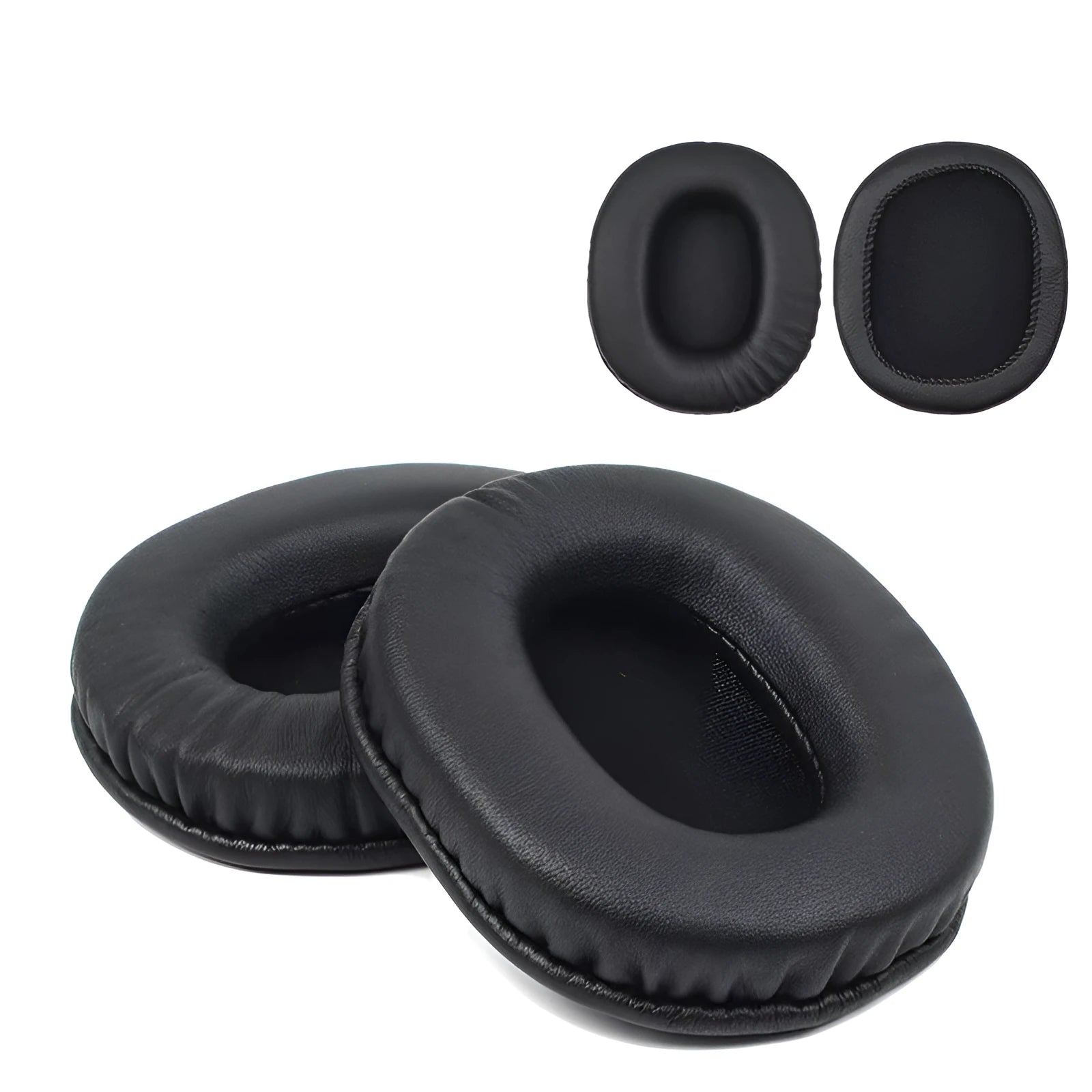 Black PU leather replacement earmuff covers for Sony MDR-1R headphones