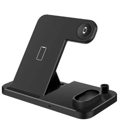 4-in-1 wireless charging station with adjustable magnetic phone stand, charging Apple Watch, AirPods and Apple Pencil simultaneously