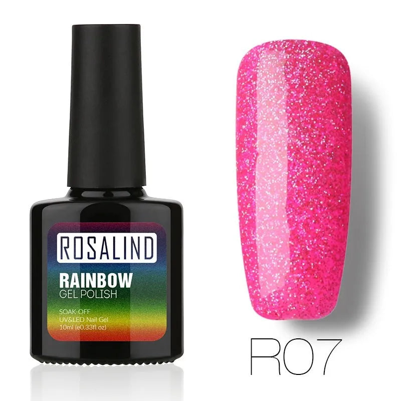 ROSALIND phototherapy gel nail polish bottle in RBR shade, glossy finish for UV/LED curing