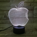 3D fruit colourful night light with LED illumination and touch control on acrylic shade
