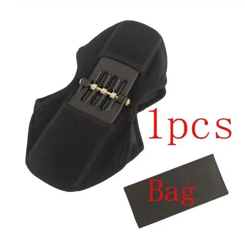 Adjustable knee brace with patella support and spring mechanism in breathable fabric