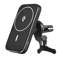 Black M6 wireless charging car bracket with magnetic phone mount and USB cable