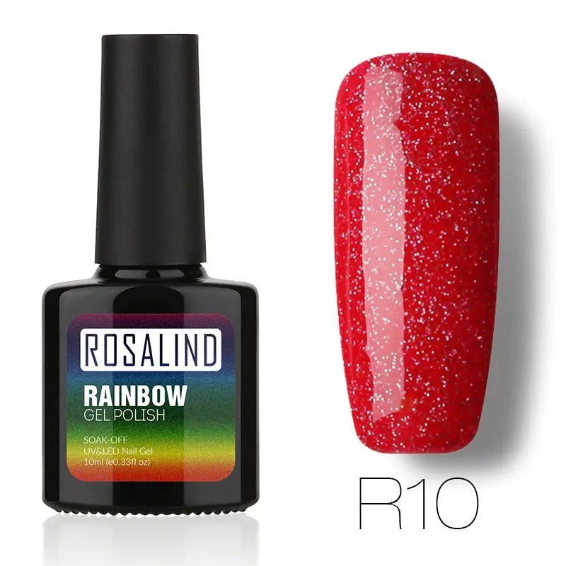 ROSALIND phototherapy gel nail polish bottle in RBR shade, glossy finish for UV/LED curing