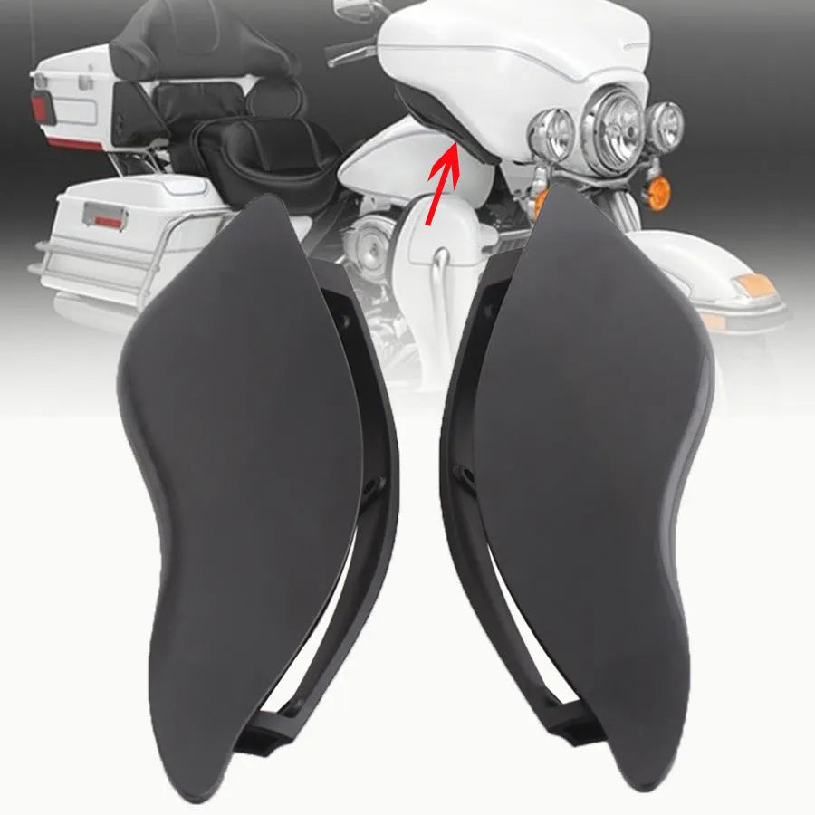 Harley Davidson three-wheel motorcycle windshield side wing kit in ABS plastic