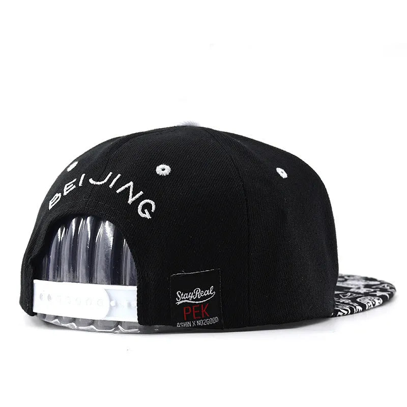 Cotton baseball hat with blank front panel for embroidery, adjustable strap, in SR White colour