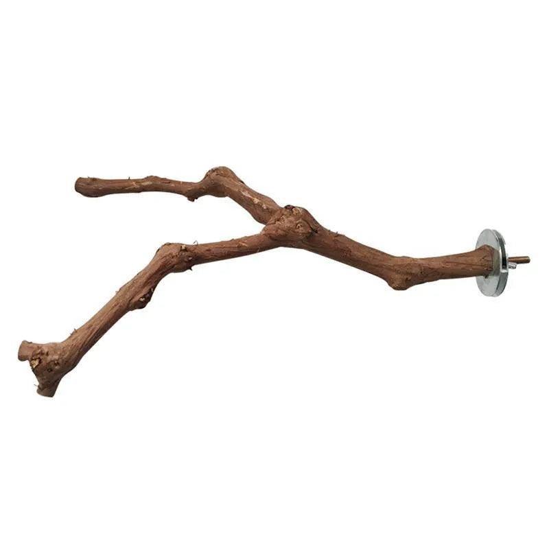 Natural grape wood bird stand pole for parrot cage, unique vine perch