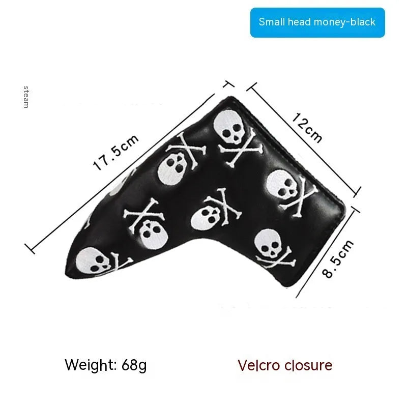 Golf putter sleeve in a themed design with PU waterproof fabric exterior and fleece lining.
