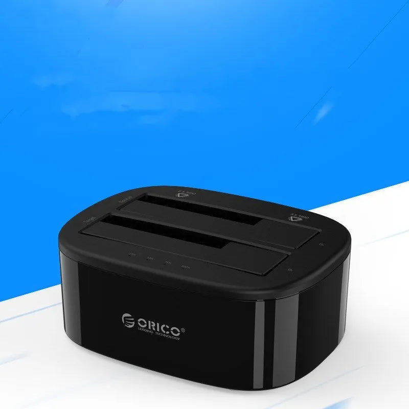 Black 3.5-inch hard disk box holder with ABS enclosure for offline copy