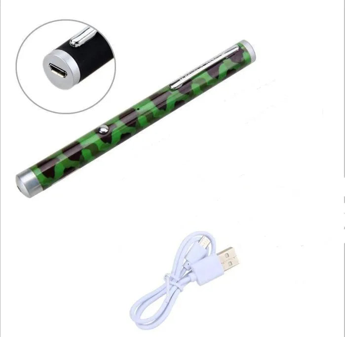 Green laser pointer pen with 5mW output for long-range pointing applications