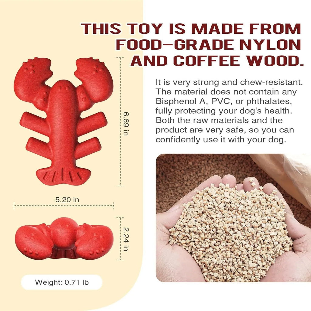 Red hard-wearing dog chew toy for large breed dogs measuring 170mm long