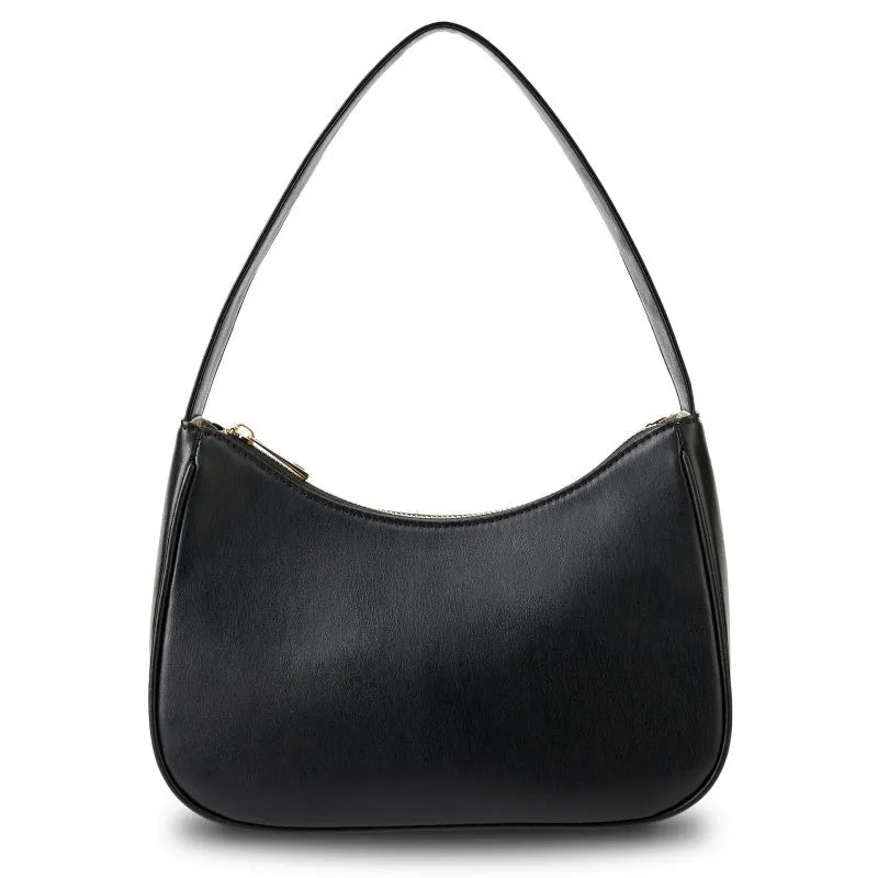 Retro waterproof shoulder bag in apricot colour made from PU material