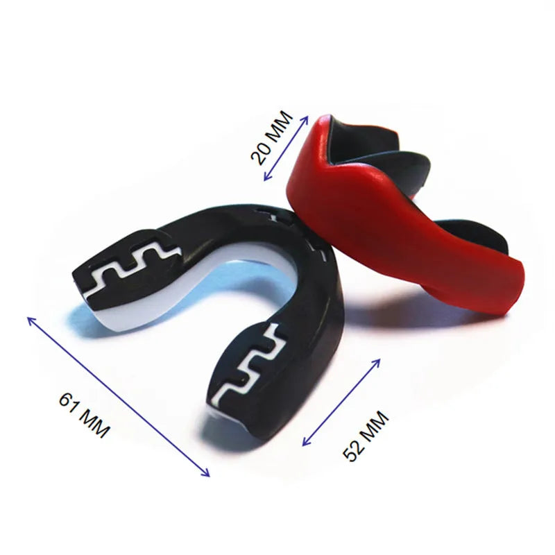 Adult boxing mouthguard with tooth socket free design in printed teeth colours for martial arts protection