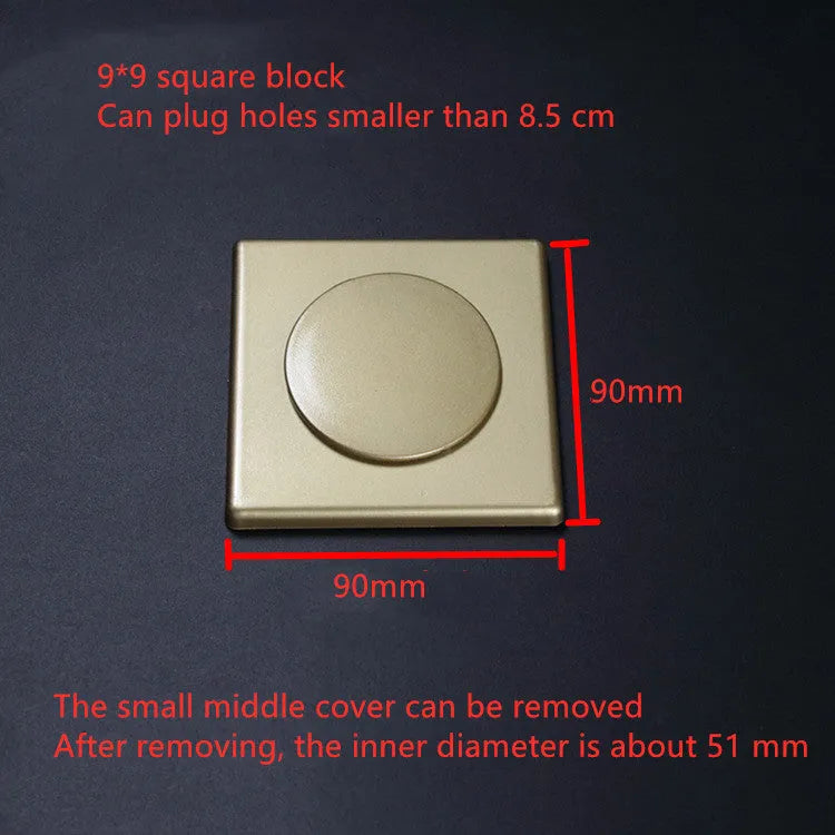 Square decorative wall cover sticker in ABS plastic with 3M adhesive for concealing holes and cables
