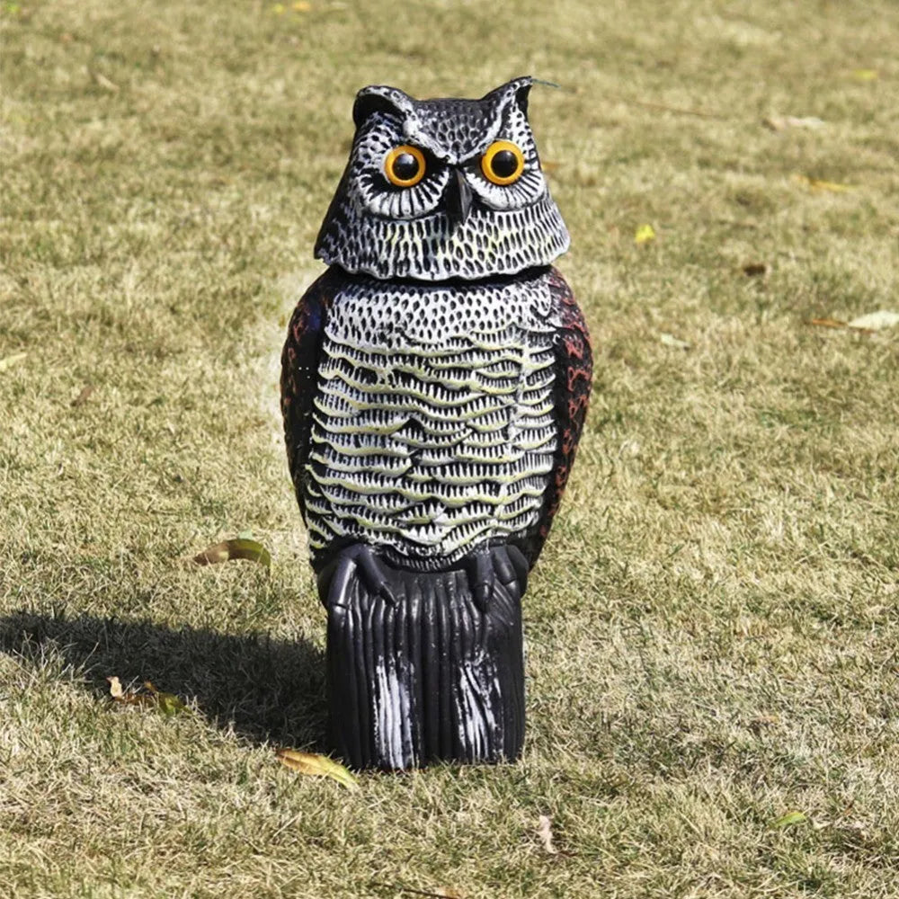 Electric owl outdoor animal model decoration with 360-degree rotating head
