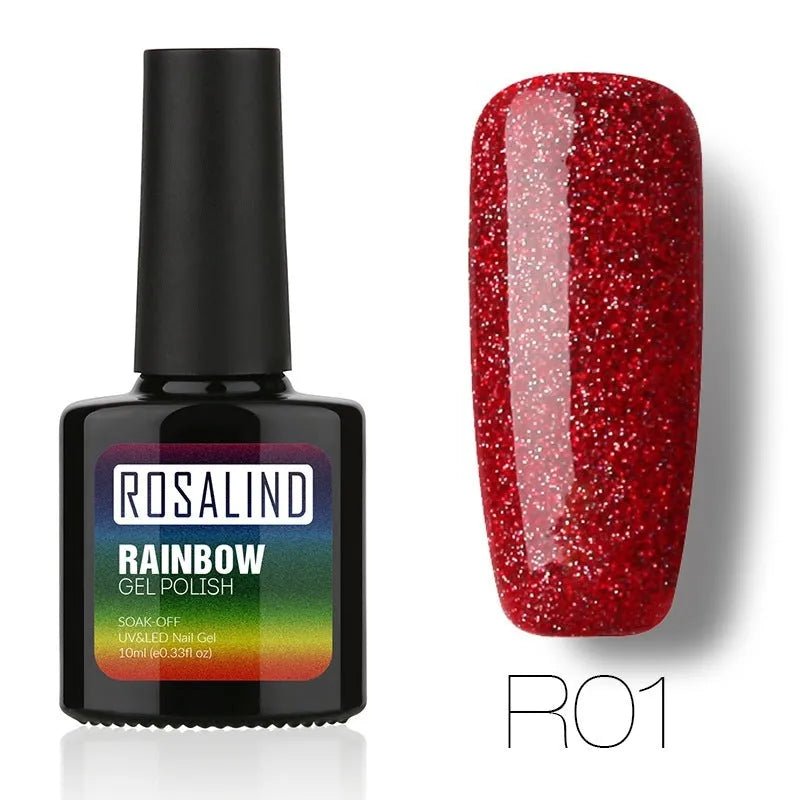 ROSALIND phototherapy gel nail polish bottle in RBR shade, glossy finish for UV/LED curing