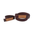 Brown polyester simple binding strap 110cm long 2.5cm wide with buckle