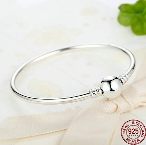 925 sterling silver snake bone DIY beaded bracelet with oxidised finish on white background