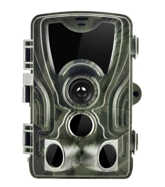 Green cellular trail camera for deer hunting with 16MP sensor and 65ft detection range