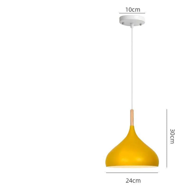 Modern single-head macarone pendant light with an adjustable cord, shown in a selection of colours.